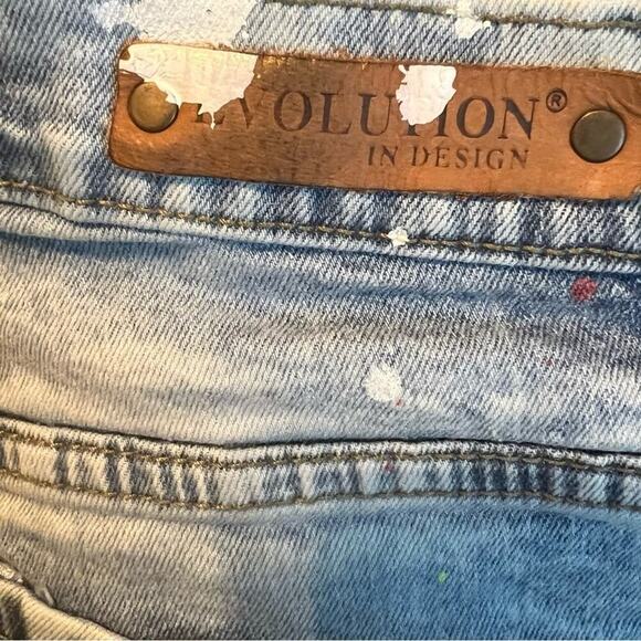 Evolution of Design Woman’s Paint Slattered Cropped Pants- Size 20 - Picture 4 of 6